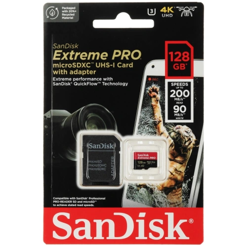 Карта памяти SanDisk Extreme Pro 128 ГБ